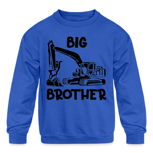 Youth Big Brother Construction Crewneck Sweatshirt - royal blue