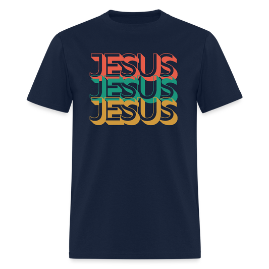 Jesus Jesus Jesus Christian Unisex Classic T-Shirt - navy