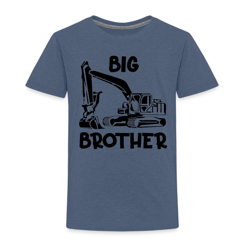 Toddler Big Brother Construction T-Shirt - heather blue