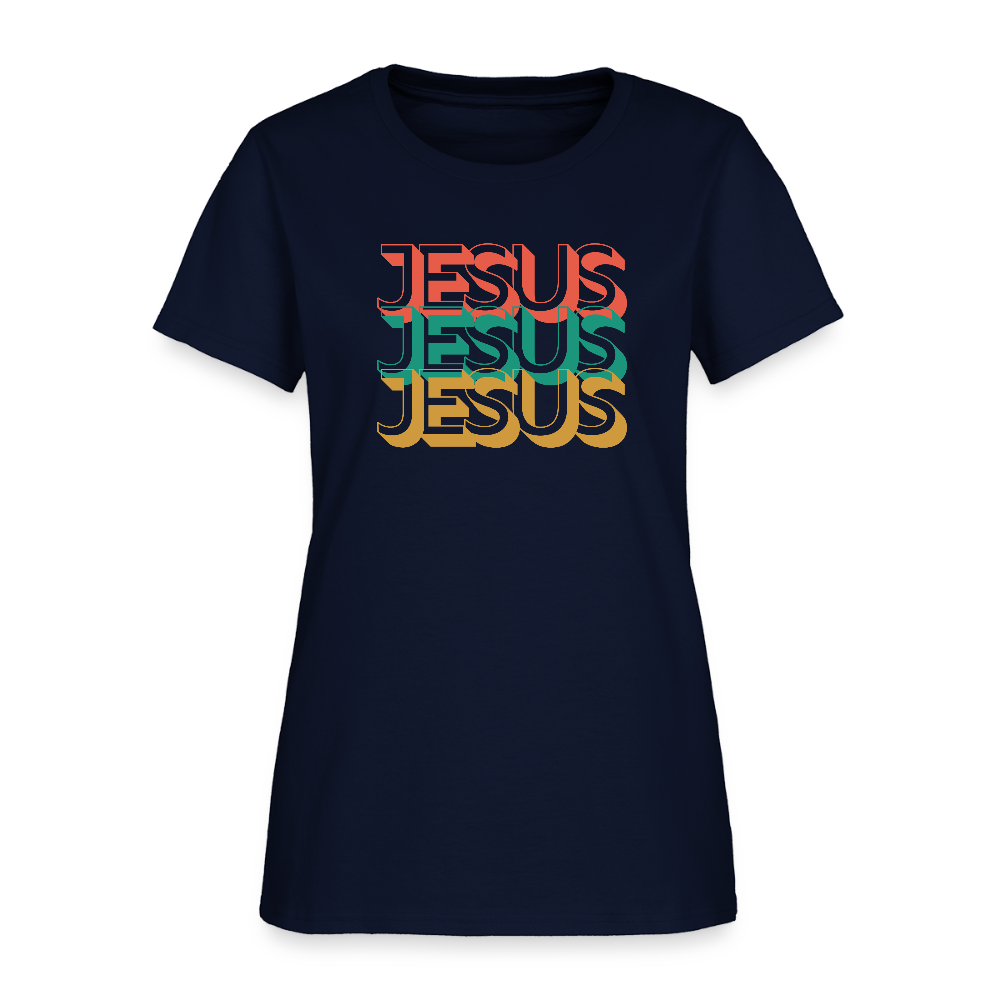 Jesus Jesus Jesus Christian Women's T-Shirt - navy