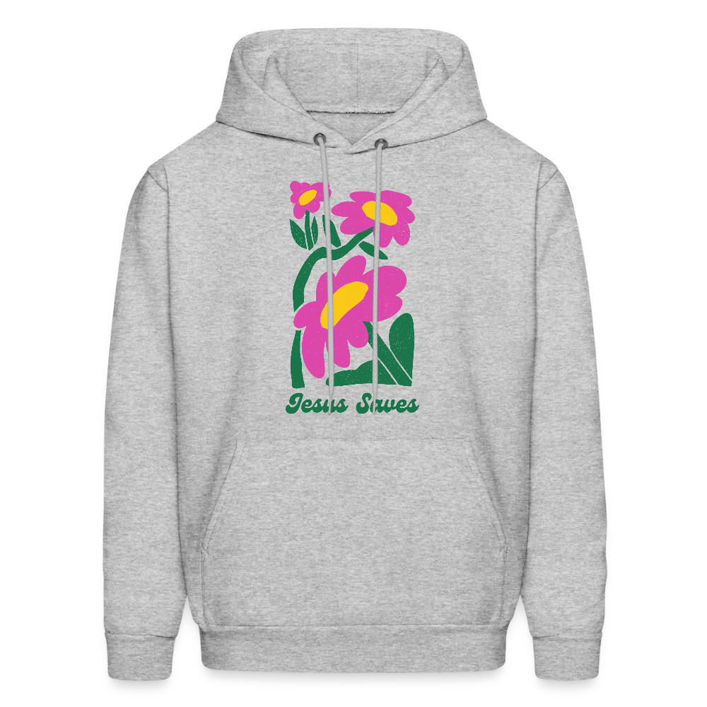 Jesus Saves Unisex Christian Hoodie Sweatshirt - heather gray
