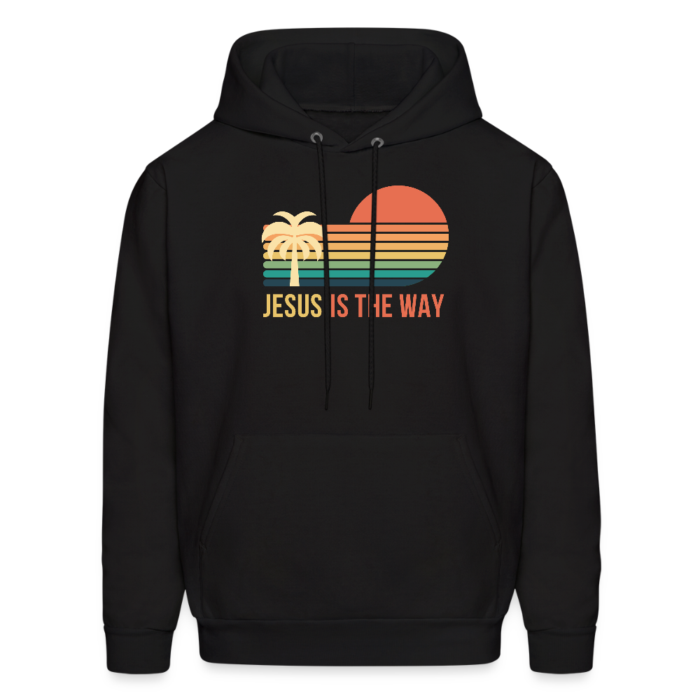 Jesus is the Way Christian Unisex Hoodie Sweatshirt - black