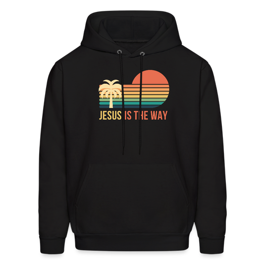 Jesus is the Way Christian Unisex Hoodie Sweatshirt - black