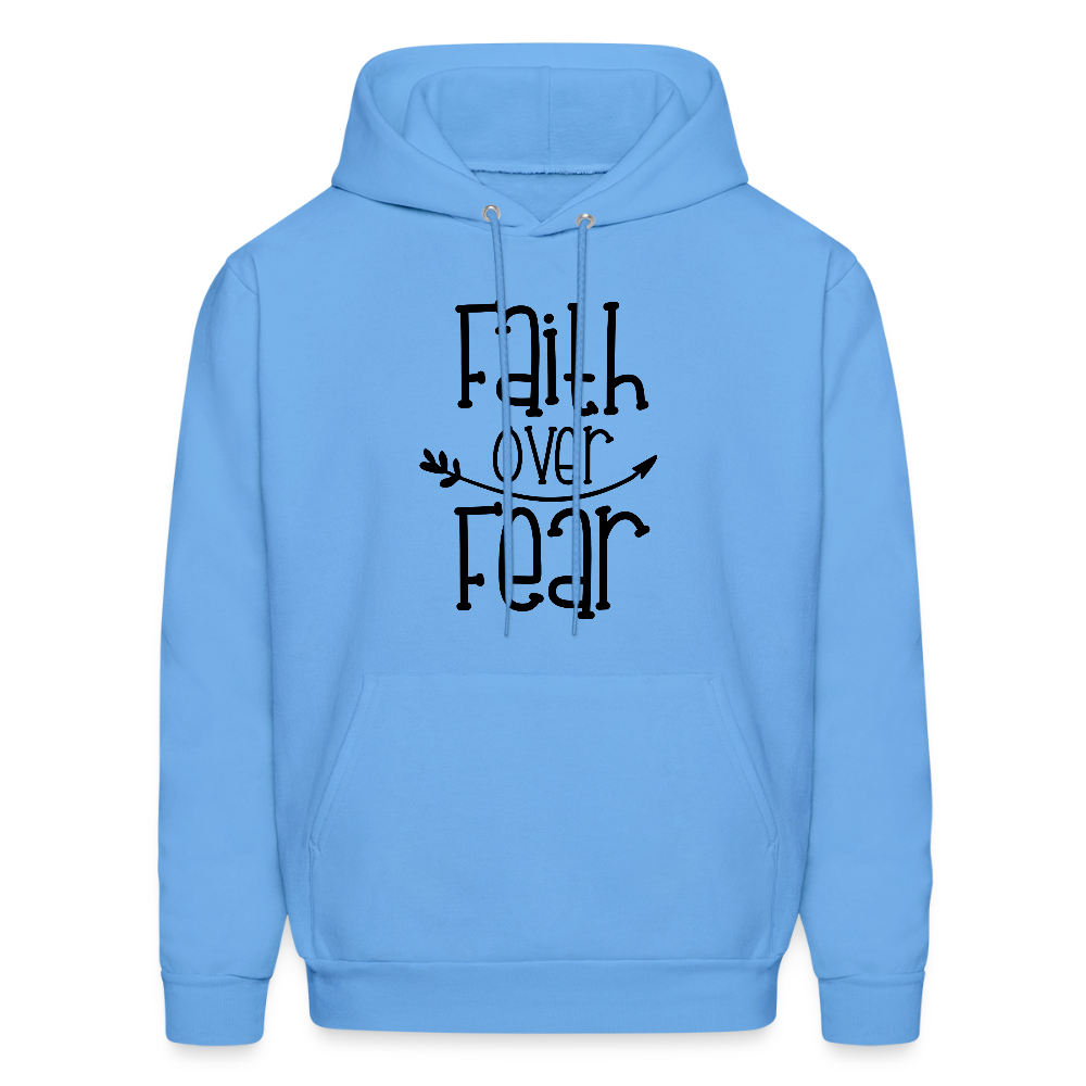 Faith Over Fear Unisex Christian Hoodie Sweatshirt - carolina blue