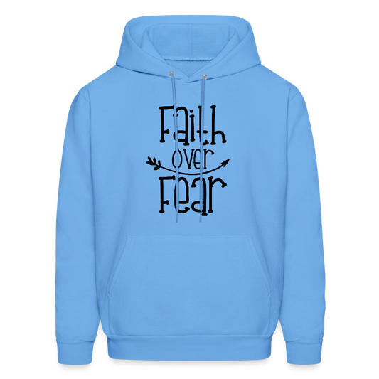 Faith Over Fear Unisex Christian Hoodie Sweatshirt - carolina blue