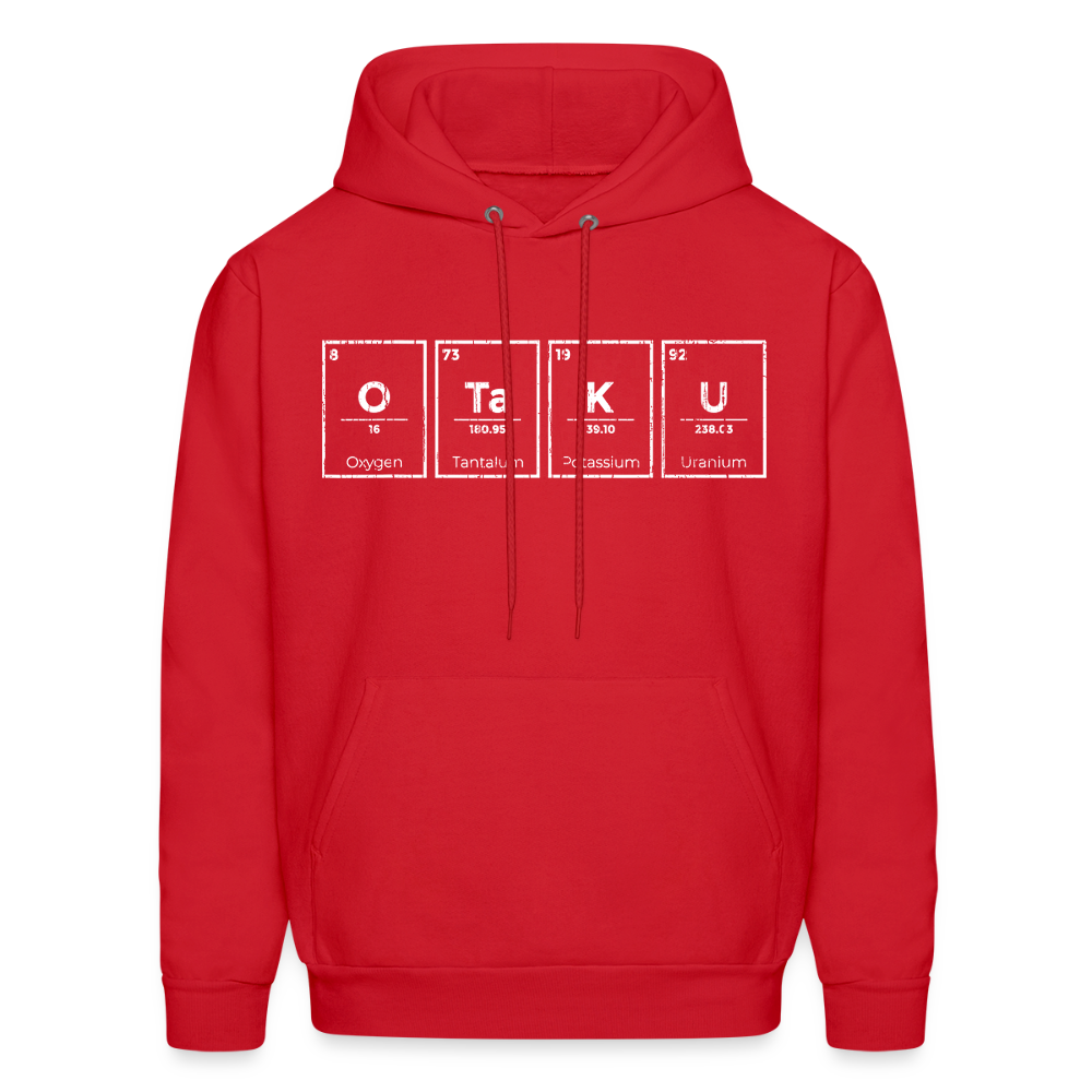Otaku Periodic Table of Elements Anime Premium Unisex Hoodie Sweatshirt - red