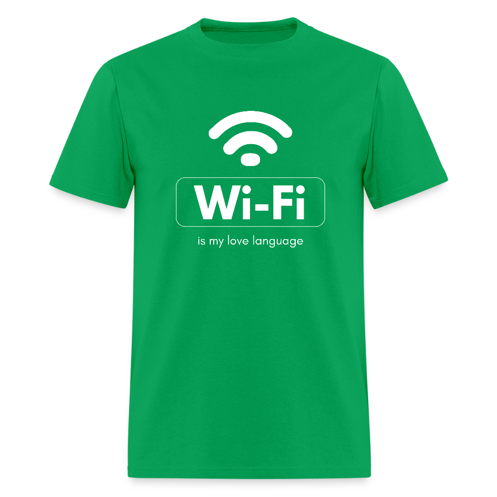 Wi-Fi is My Love Language Funny Unisex T-Shirt - bright green