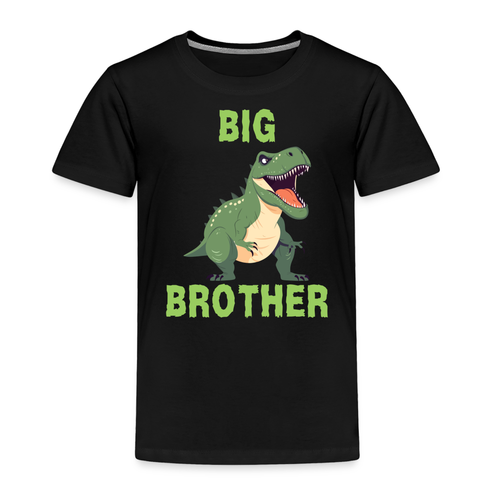 Toddler Big Brother T-Rex Dinosaur T-Shirt - black