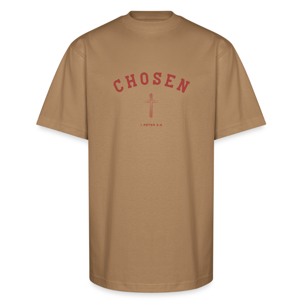 Chosen Christian Oversized Unisex Heavyweight T-Shirt - khaki
