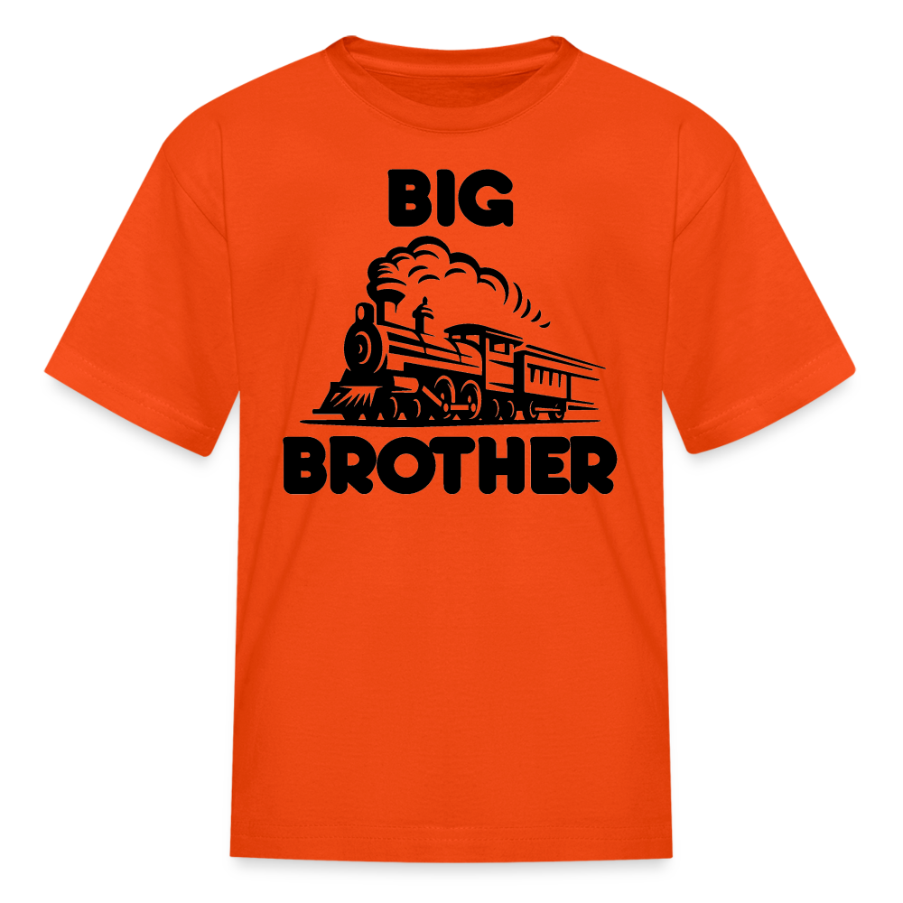 Youth Big Brother Train Front T-Shirt - orange