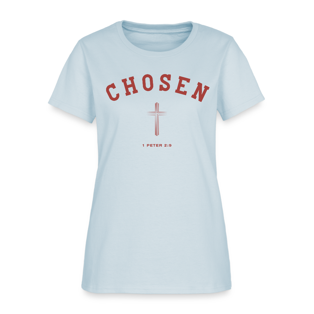 Chosen 1 Peter 2 : 9 Christian Women's T-Shirt - light blue