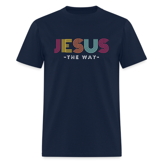 Jesus The Way Christian Unisex Classic T-Shirt - navy