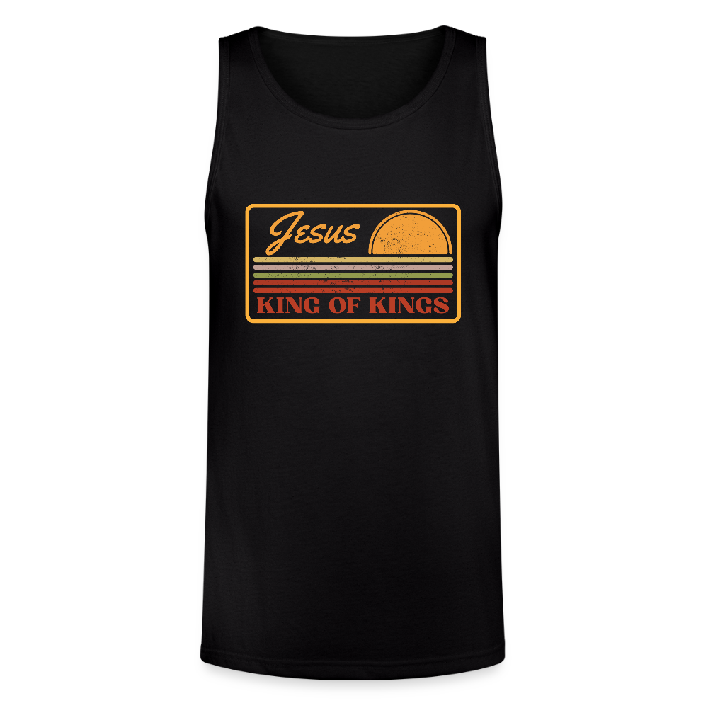 Jesus King of Kings Christian Unisex Tri-Blend Organic Tank Top - black