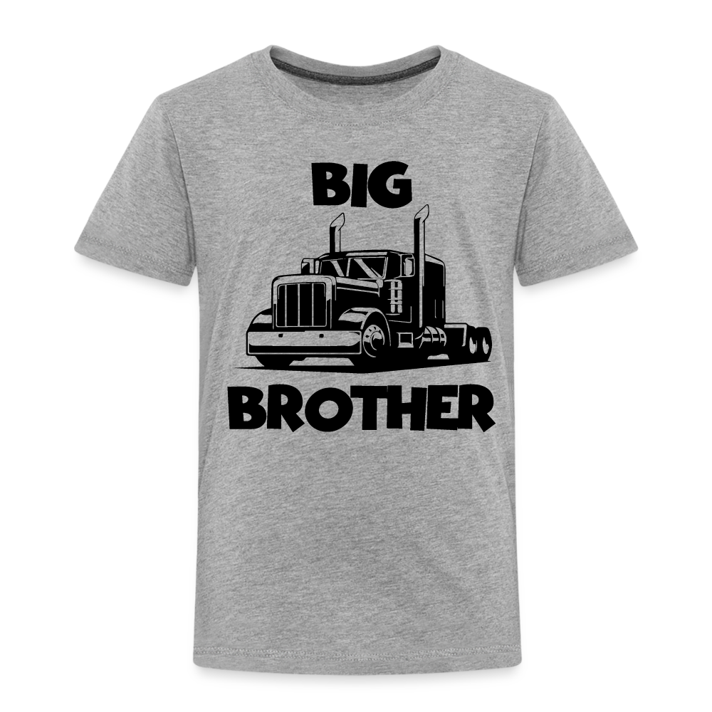 Toddler Big Brother Big Rig T-Shirt - heather gray