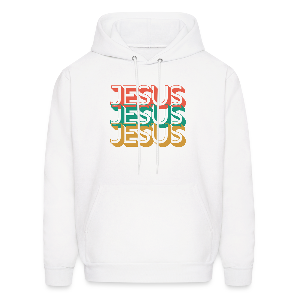 Jesus Jesus Jesus Christian Unisex Hoodie Sweatshirt - white