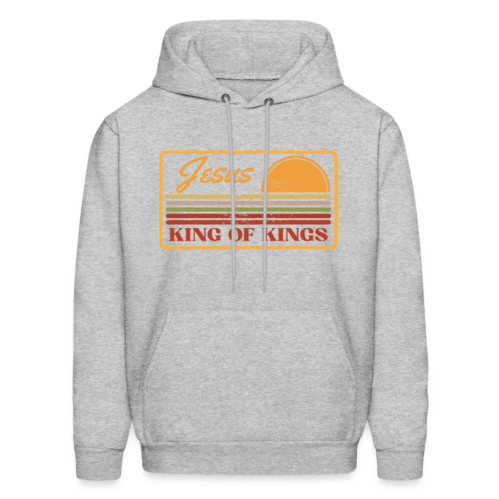 Jesus King of Kings Christian Unisex Hoodie Sweatshirt - heather gray
