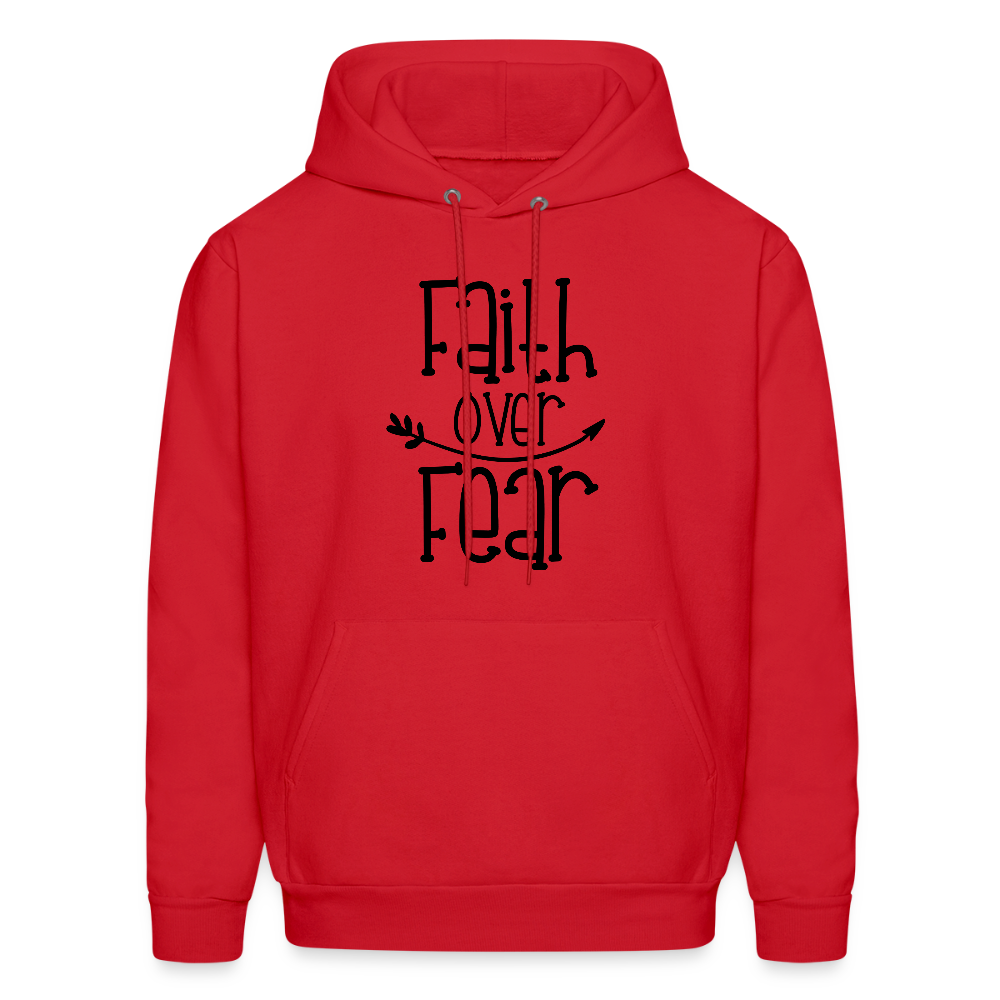Faith Over Fear Unisex Christian Hoodie Sweatshirt - red