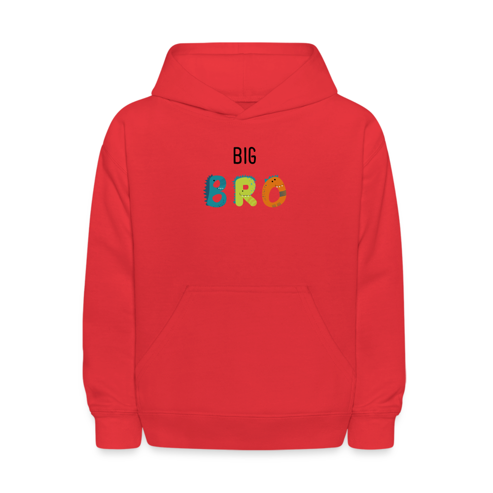 Youth Big Brother Big Bro Dinosaurs Hoodie Sweatshirt - red