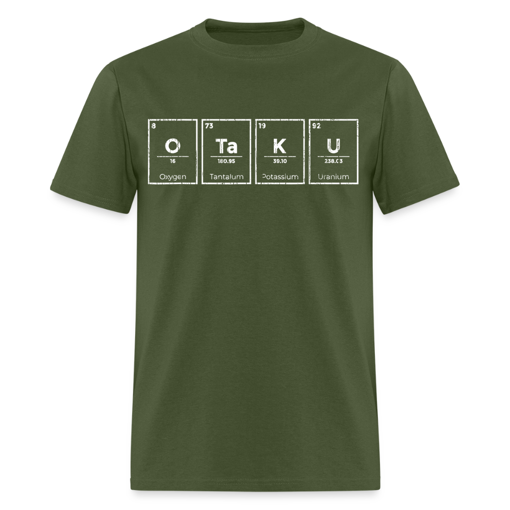 Otaku Periodic Table of Elements Anime Premium Unisex T-Shirt - military green