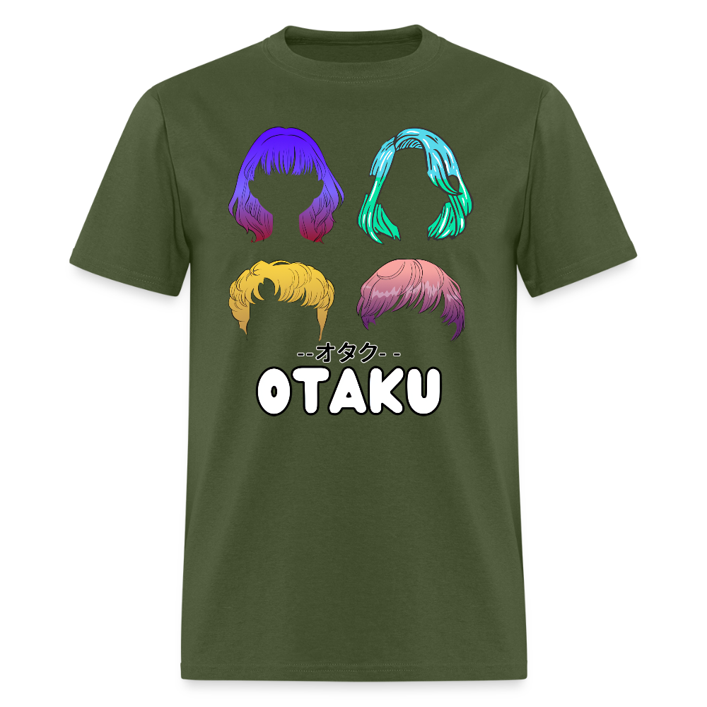 Otaku English Japanese Anime Premium Unisex T-Shirt - military green