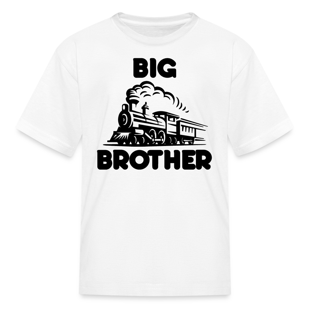 Youth Big Brother Train Front T-Shirt - white