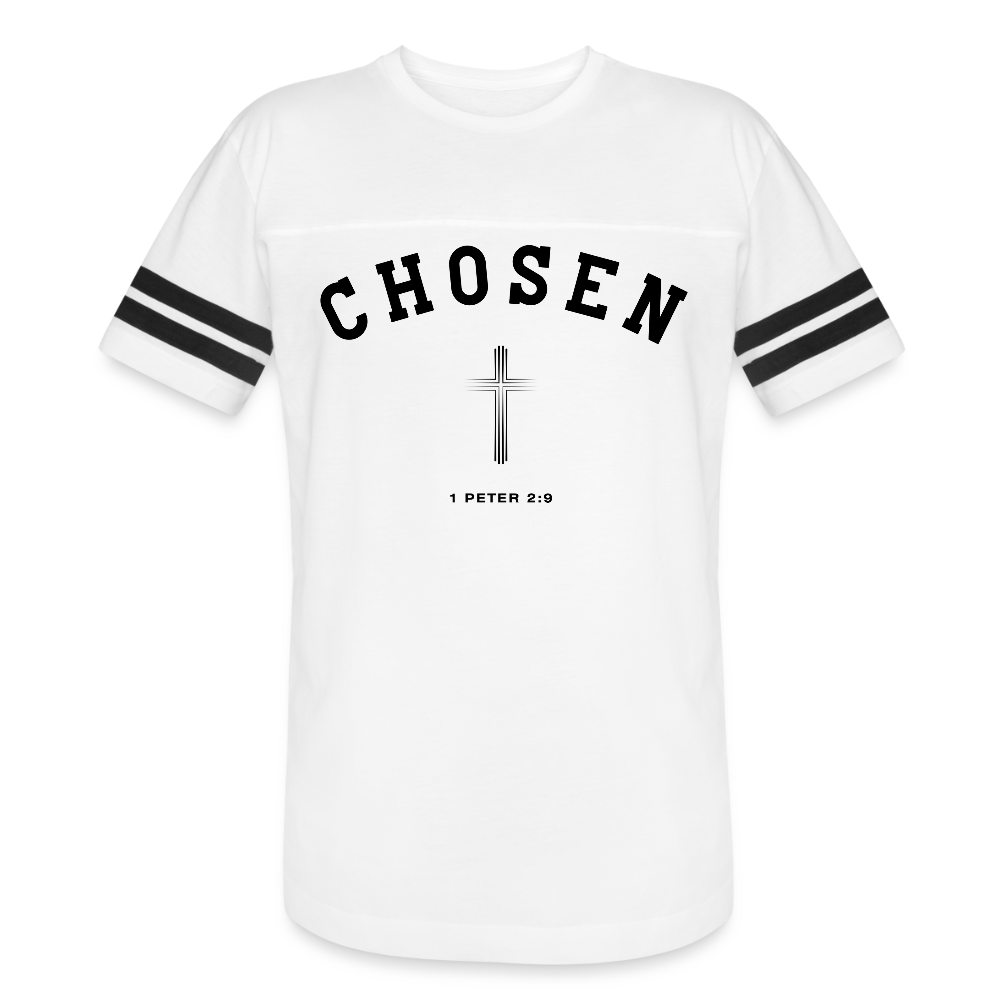 Chosen Christian Unisex Vintage Sport T-Shirt - white/black