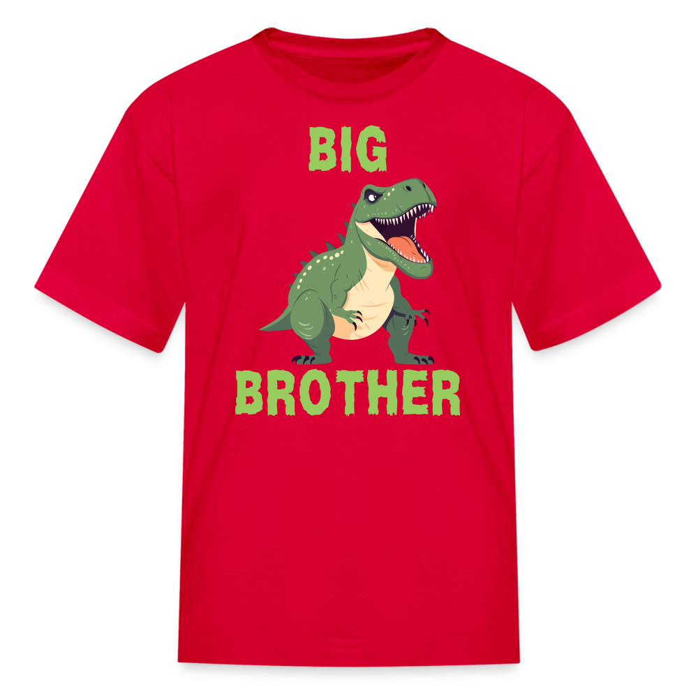 Youth Big Brother T-Rex Dinosaur T-Shirt - red
