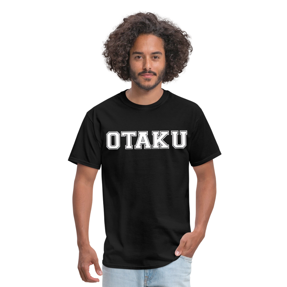 Otaku Bold Anime Premium Unisex T-Shirt - black