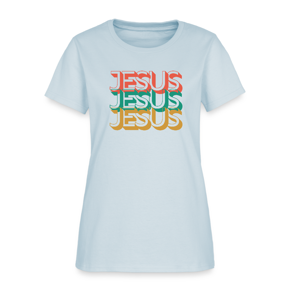 Jesus Jesus Jesus Christian Women's T-Shirt - light blue
