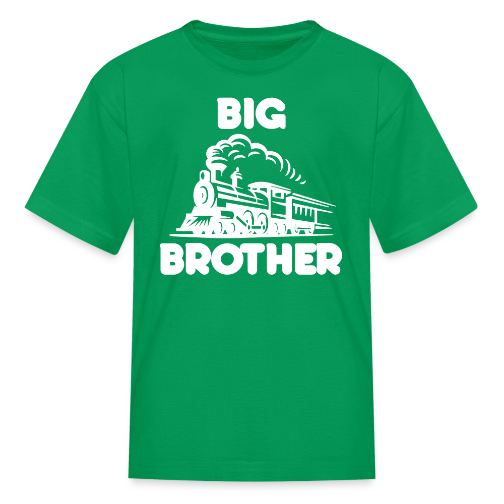 Big Brother Train Front Youth T-Shirt - kelly green