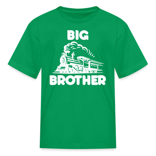 Big Brother Train Front Youth T-Shirt - kelly green