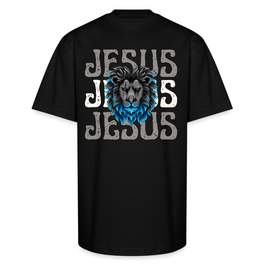 Jesus Lion Christian Unisex Oversized Heavyweight T-Shirt - black