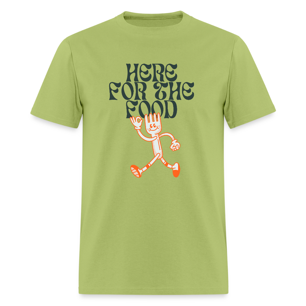 Here For The Food Funny Unisex T-Shirt - kiwi