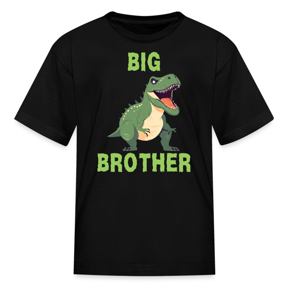 Youth Big Brother T-Rex Dinosaur T-Shirt - black