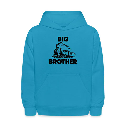 Youth Big Brother Train Hoodie Sweatshirt - turquoise