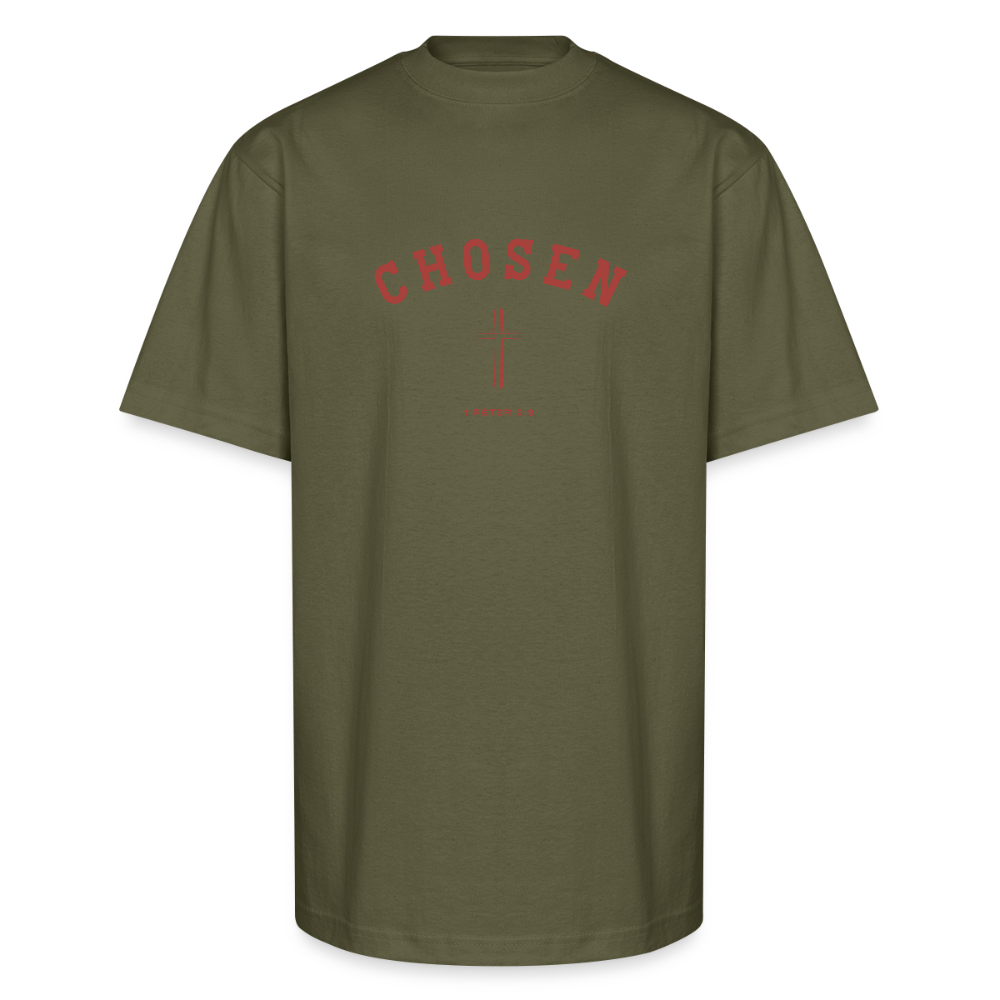 Chosen Christian Oversized Unisex Heavyweight T-Shirt - classic olive
