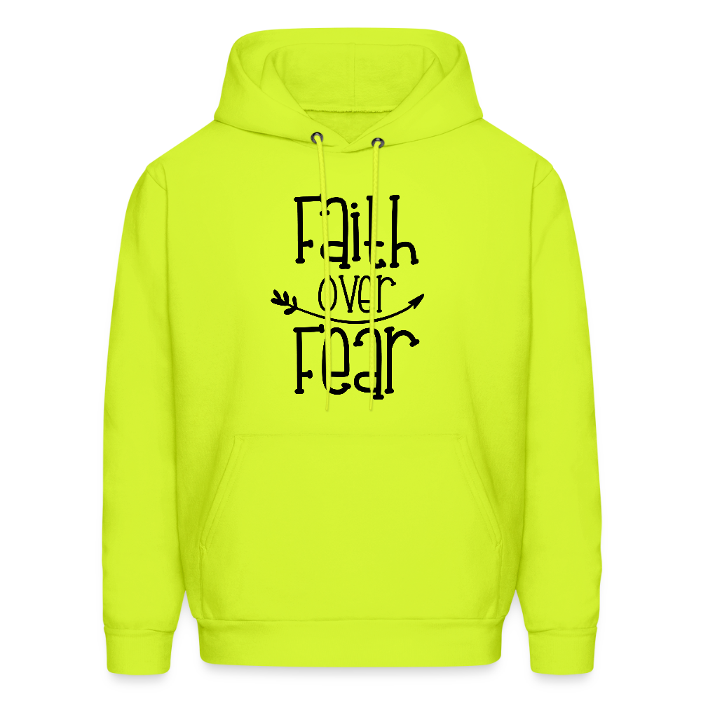 Faith Over Fear Unisex Christian Hoodie Sweatshirt - safety green