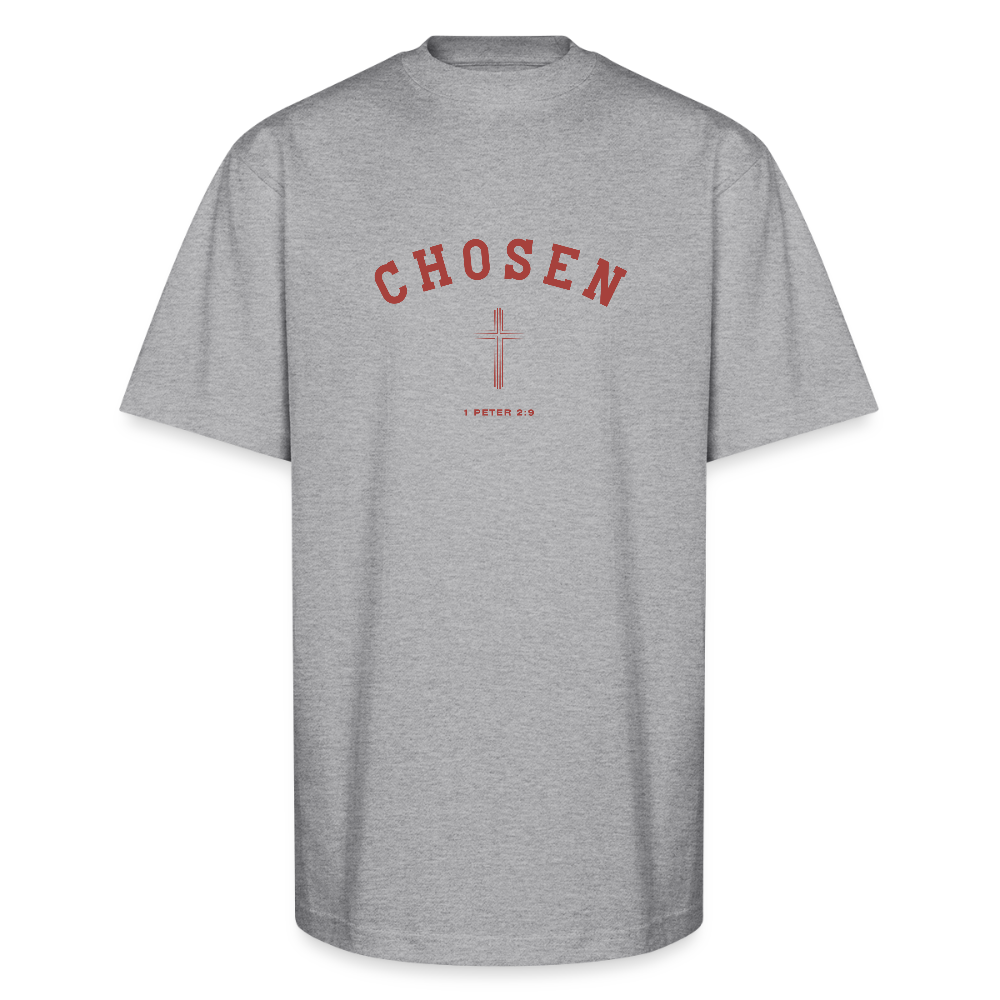 Chosen Christian Oversized Unisex Heavyweight T-Shirt - heather gray