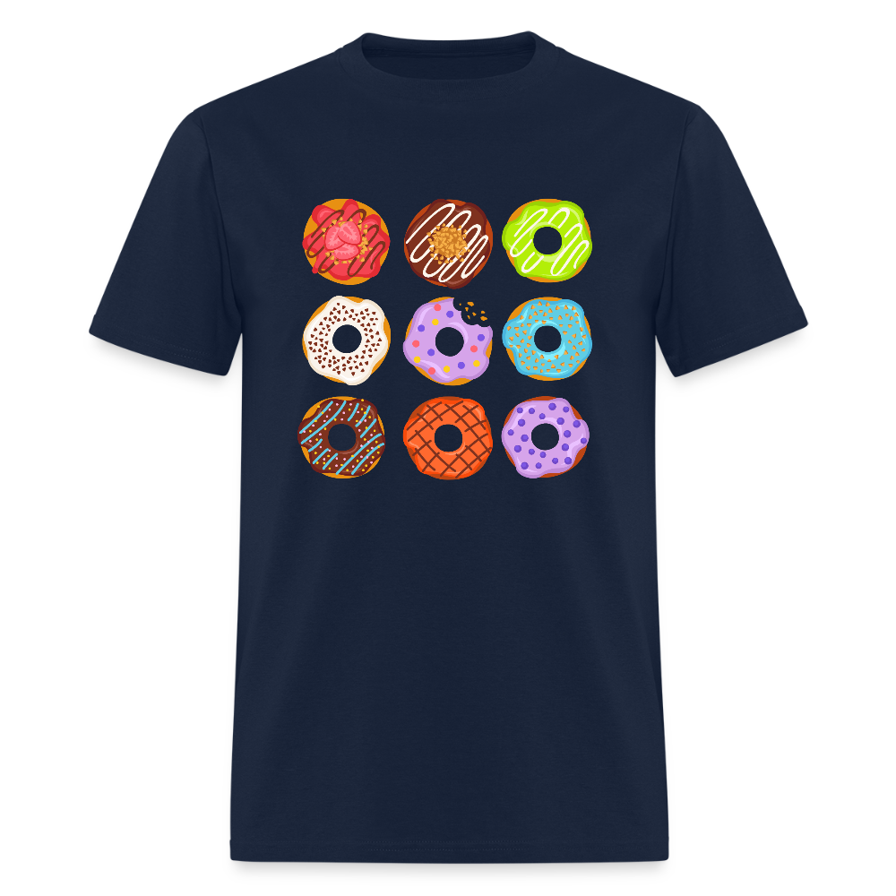 Nine Donuts Funny Unisex T-Shirt - navy
