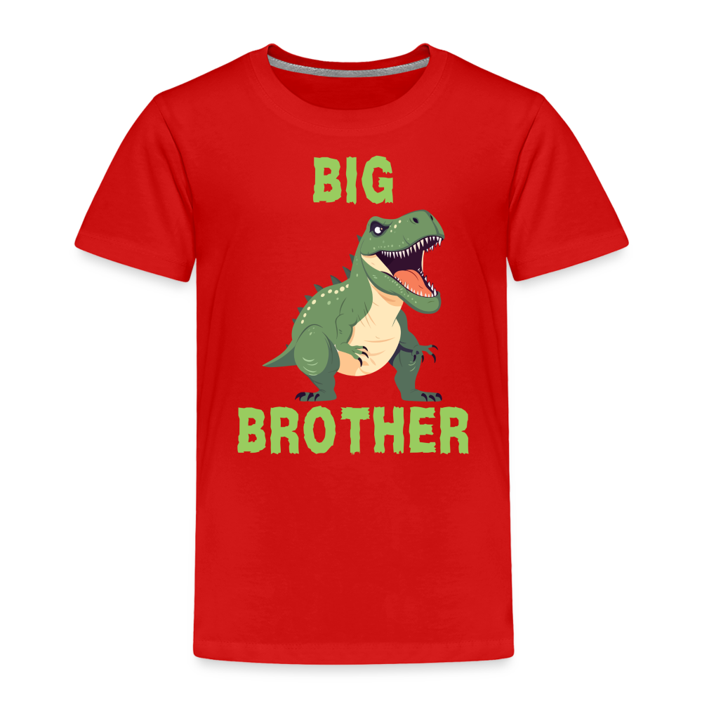 Toddler Big Brother T-Rex Dinosaur T-Shirt - red