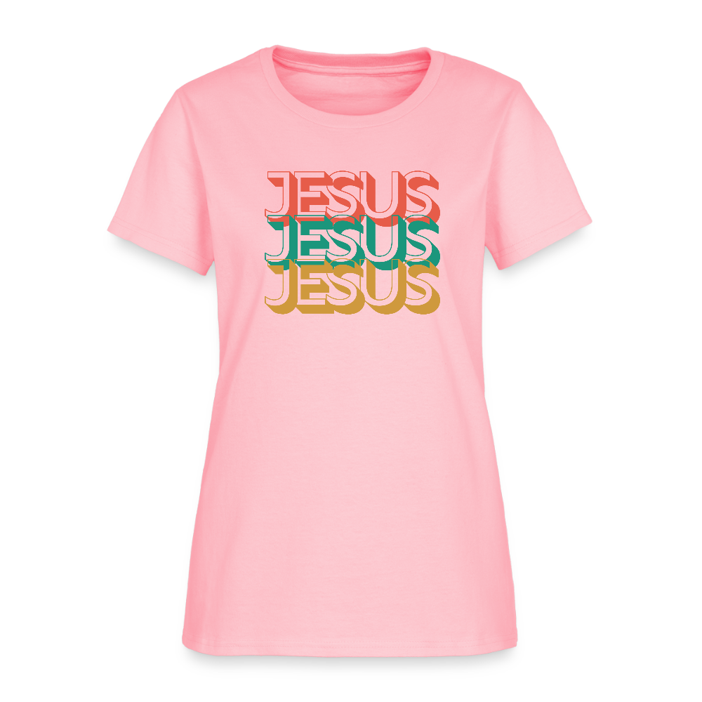 Jesus Jesus Jesus Christian Women's T-Shirt - pink