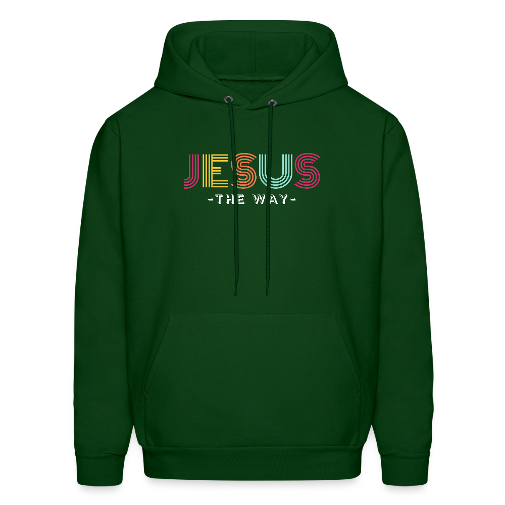 Jesus The Way Christian Unisex Hoodie Sweatshirt - forest green