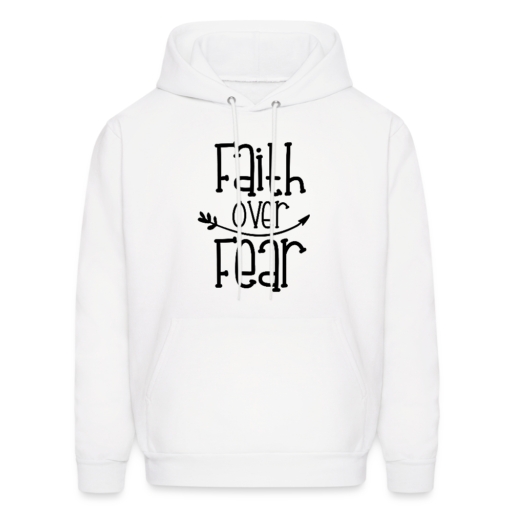 Faith Over Fear Unisex Christian Hoodie Sweatshirt - white