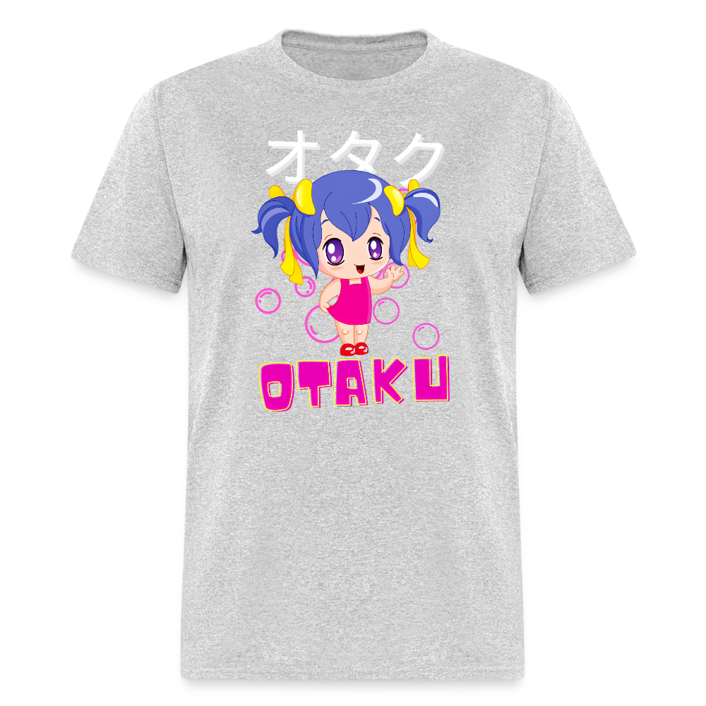 Otaku English Japanese Anime Fan Girl Premium Unisex T-Shirt - heather gray