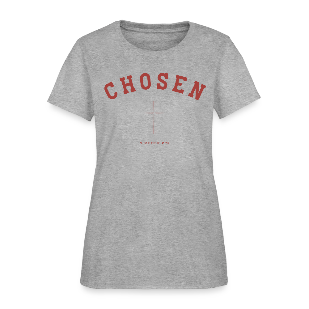 Chosen 1 Peter 2 : 9 Christian Women's T-Shirt - heather gray