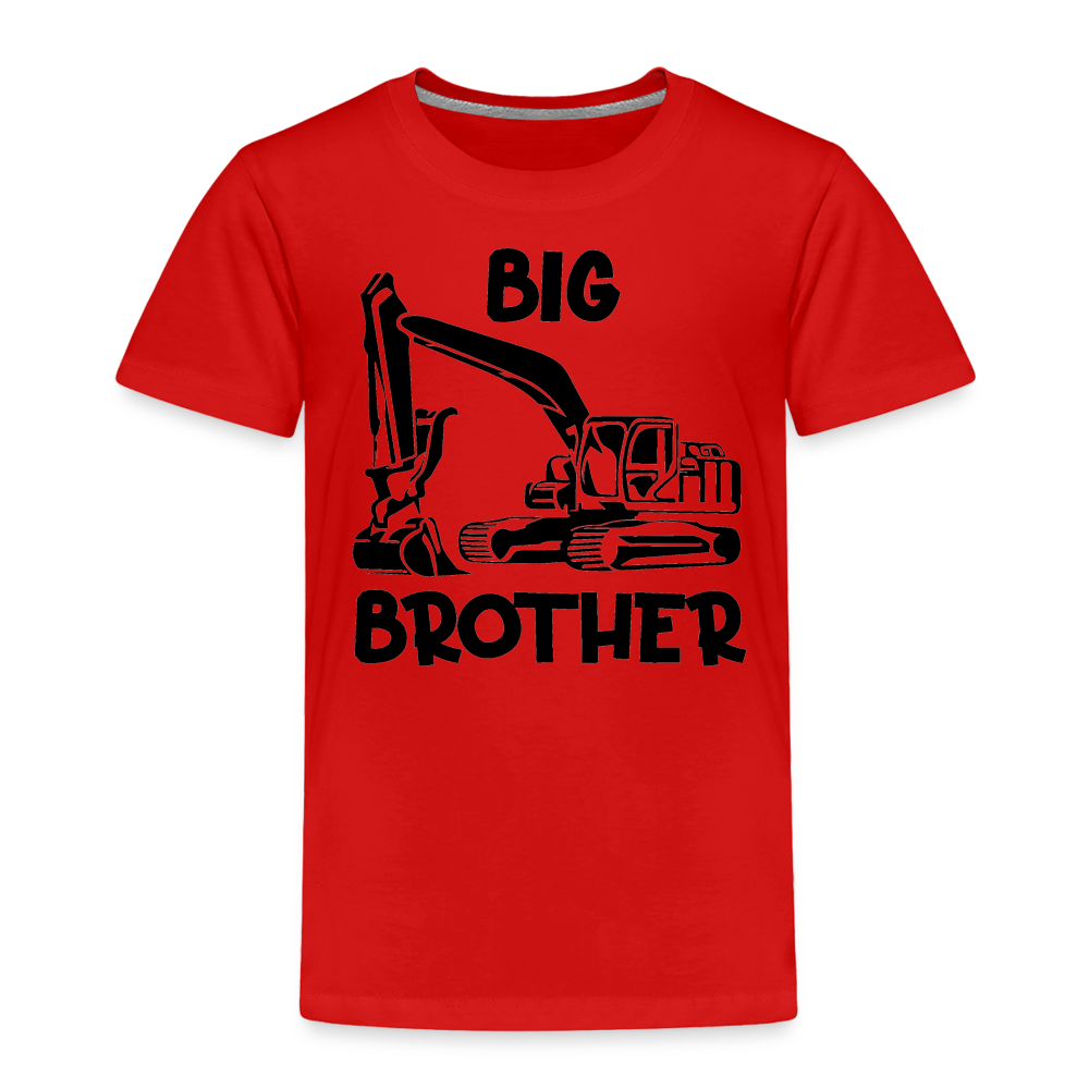 Toddler Big Brother Construction T-Shirt - red
