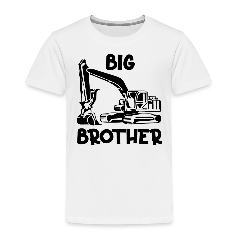 Toddler Big Brother Construction T-Shirt - white