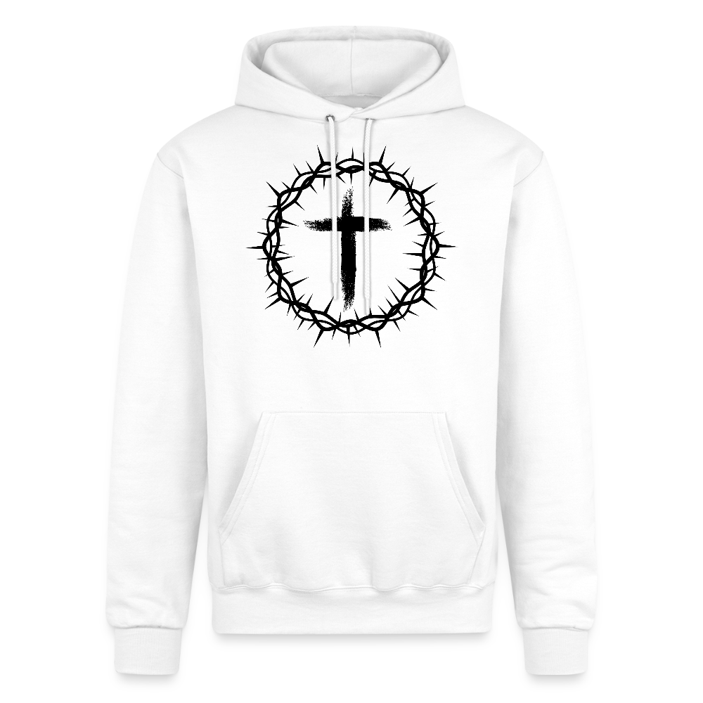 Thorn of Crowns Christian Champion Powerblend Unisex Hoodie Sweatshirt - white