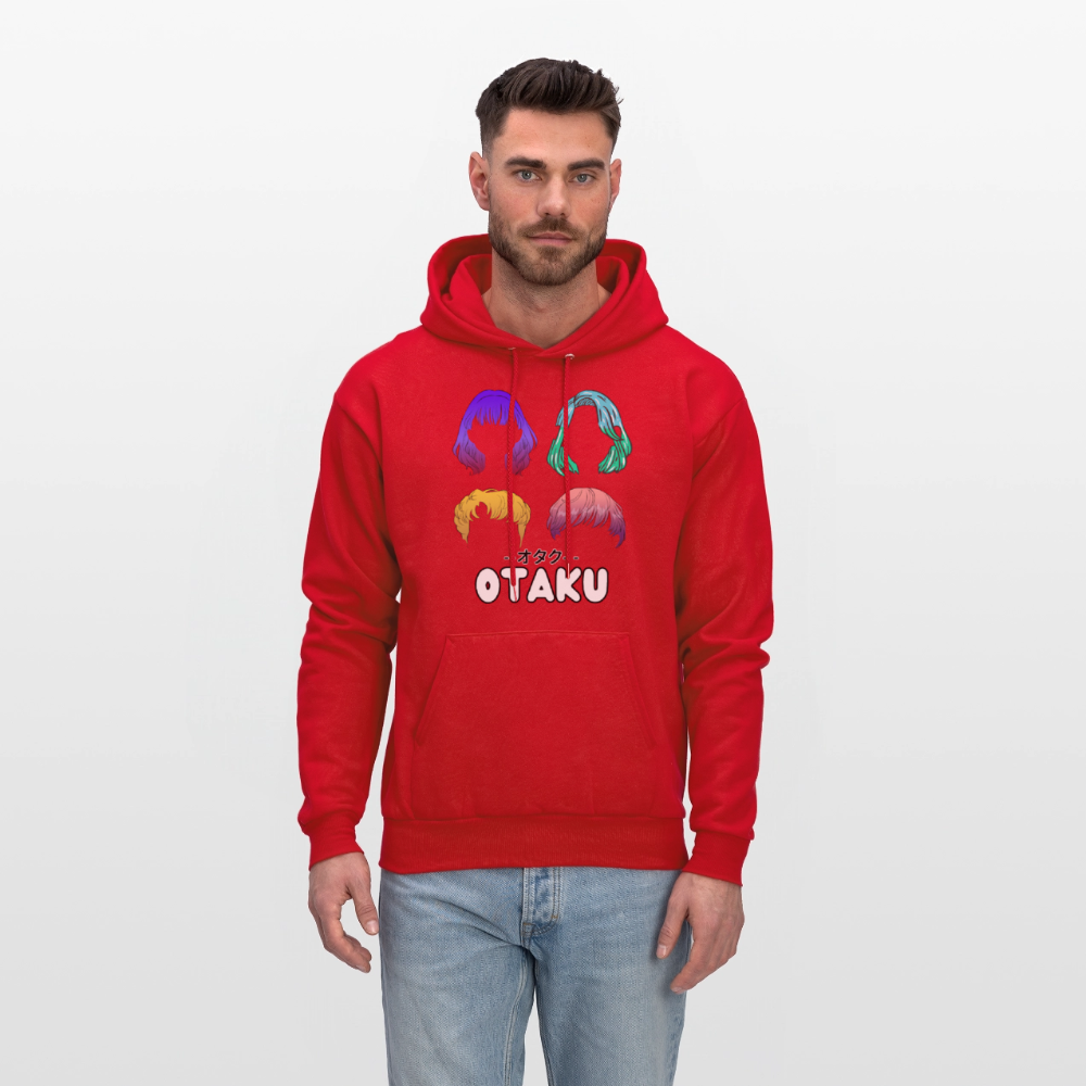 Otaku English Japanese Anime Premium Unisex Hoodie Sweatshirt - red