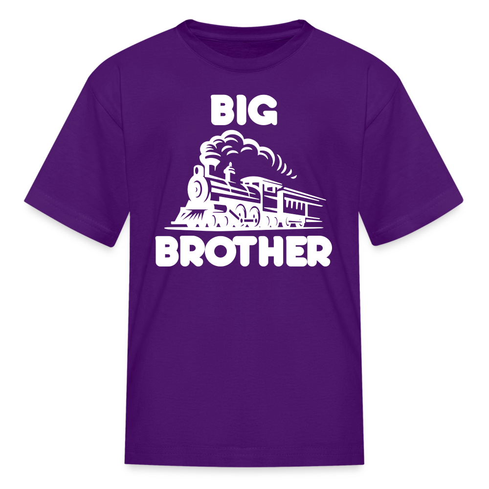 Big Brother Train Front Youth T-Shirt - purple